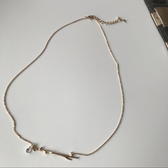 14K Gold Branch Diamond Boutique Feminine Necklace - Picture 6 of 8